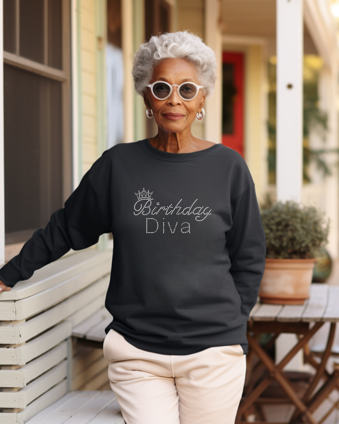 Birthday Diva Bling Rhinestone Sweatshirt