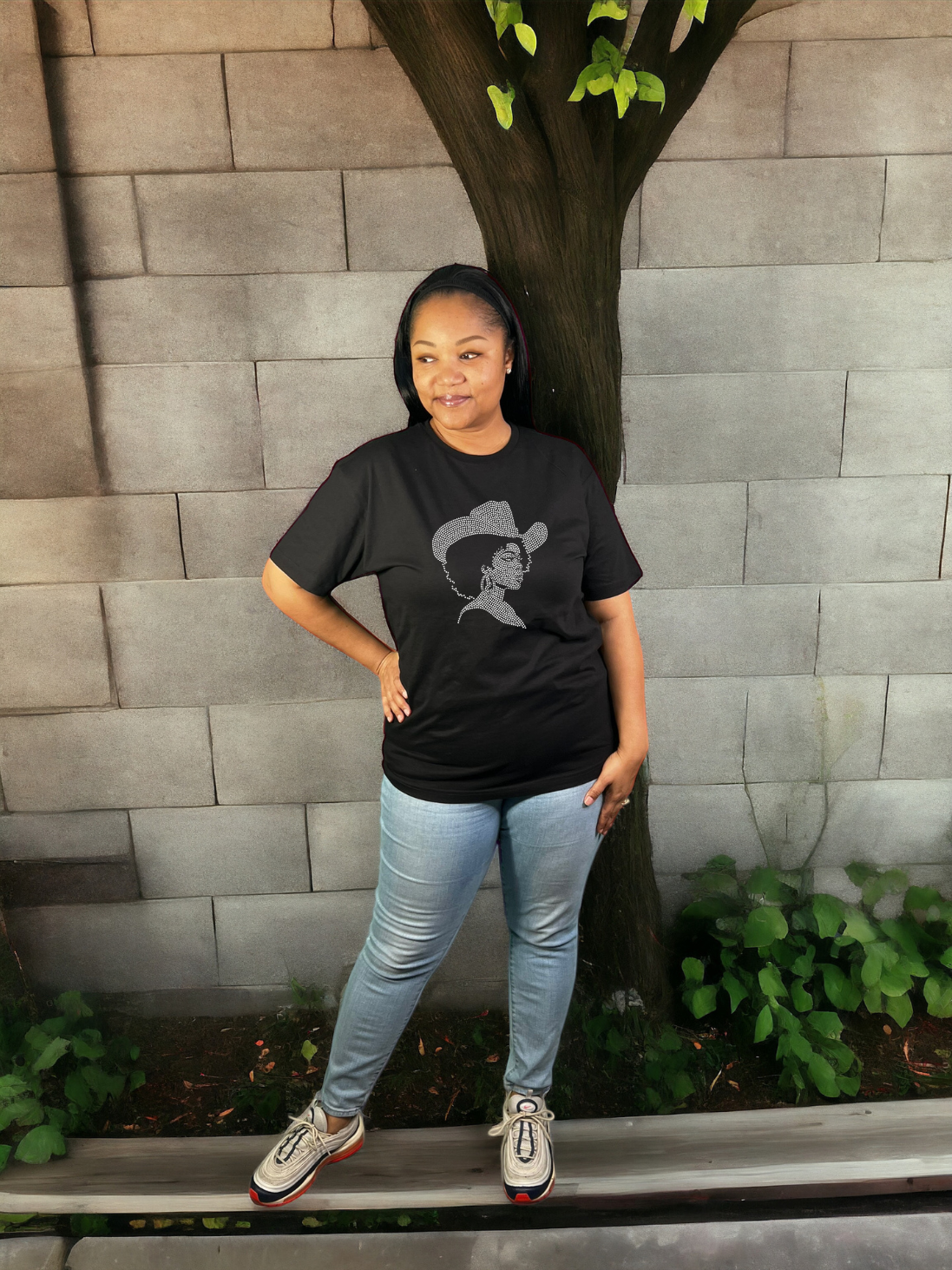 Afro Cowgirl Rhinestone T-Shirts