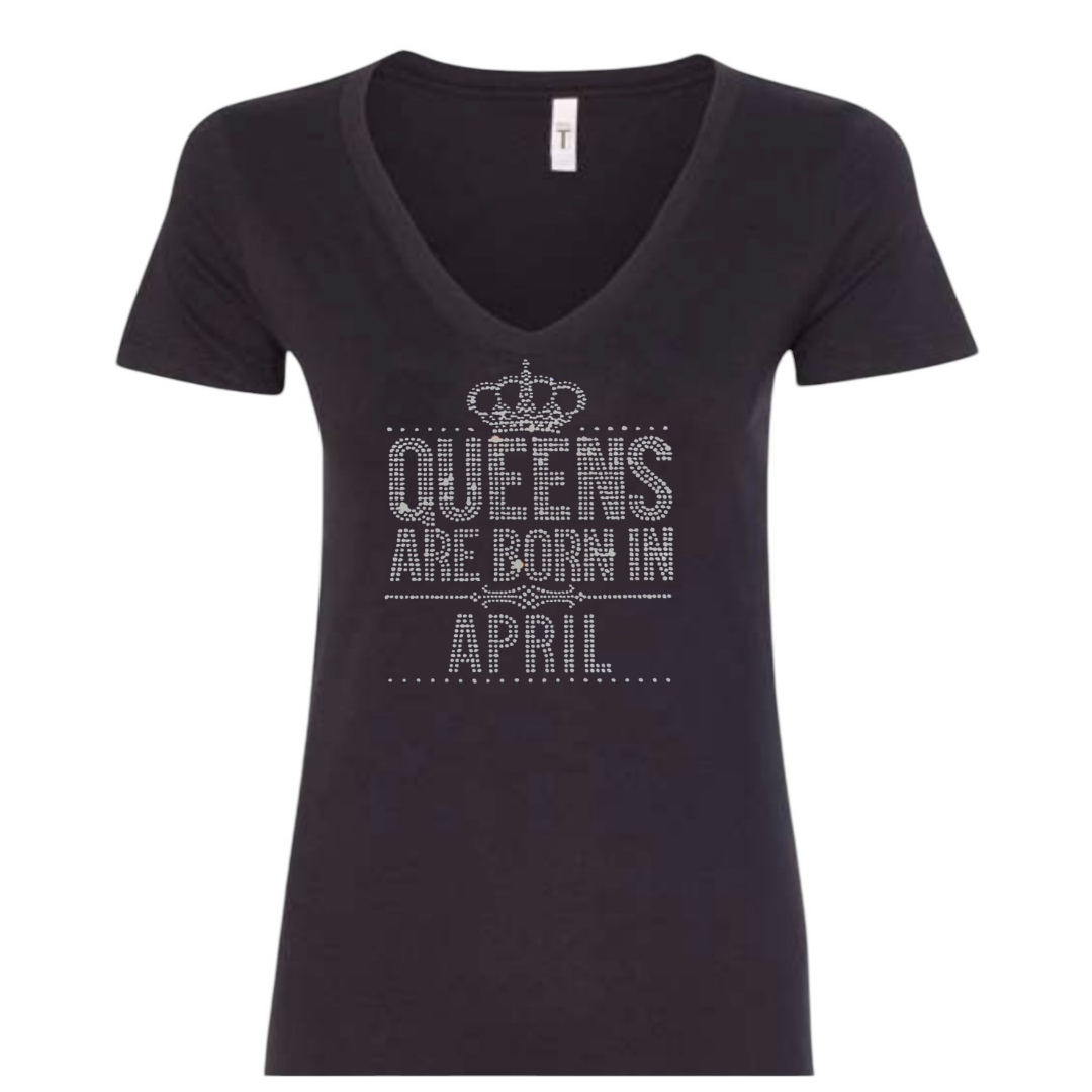 Queens Are Born In Bling T-Shirt