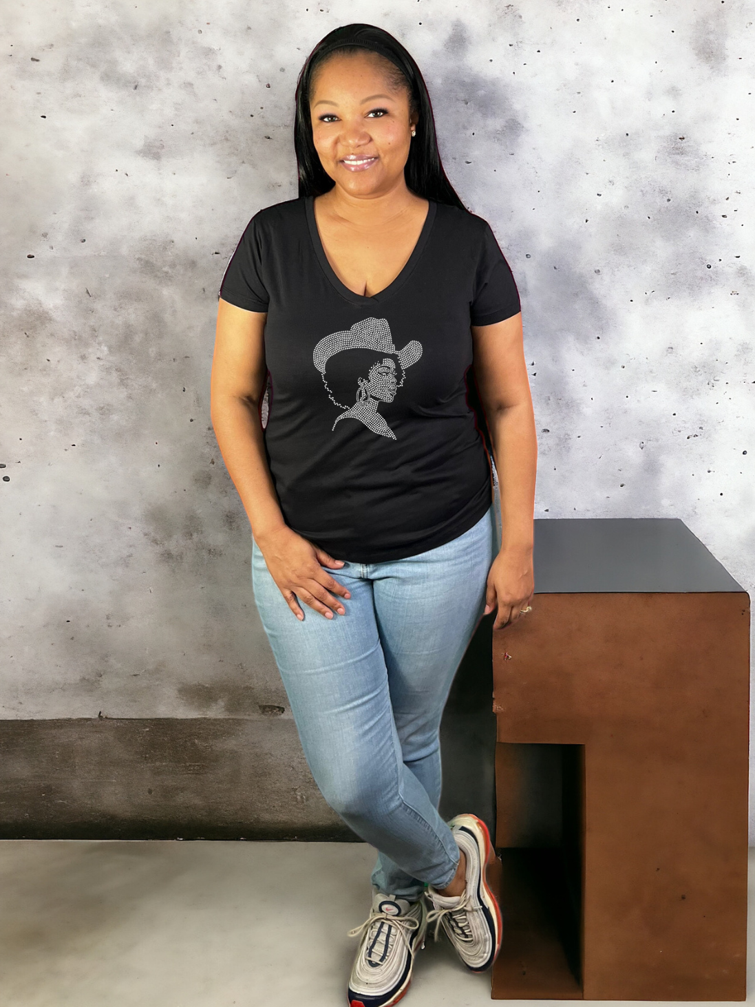 Afro Cowgirl Rhinestone T-Shirts