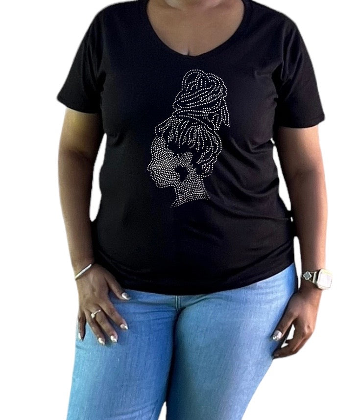 Loc Queen Rhinestone T-Shirt