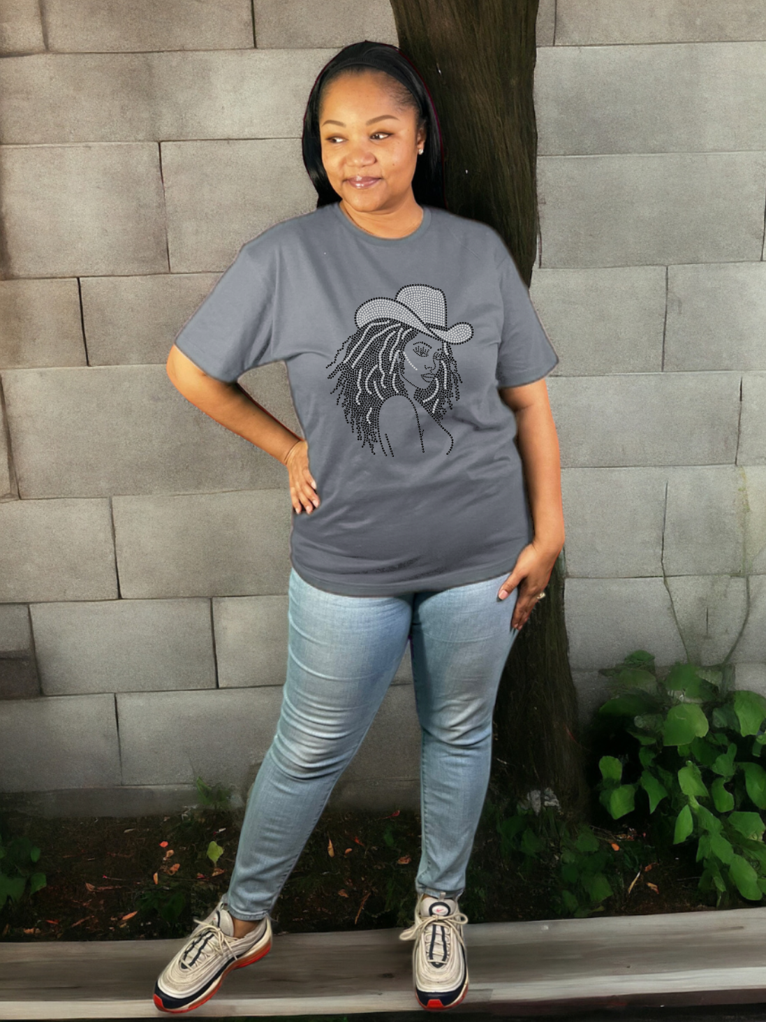 Loc Queen Colorful Cowgirl Rhinestone T-Shirts