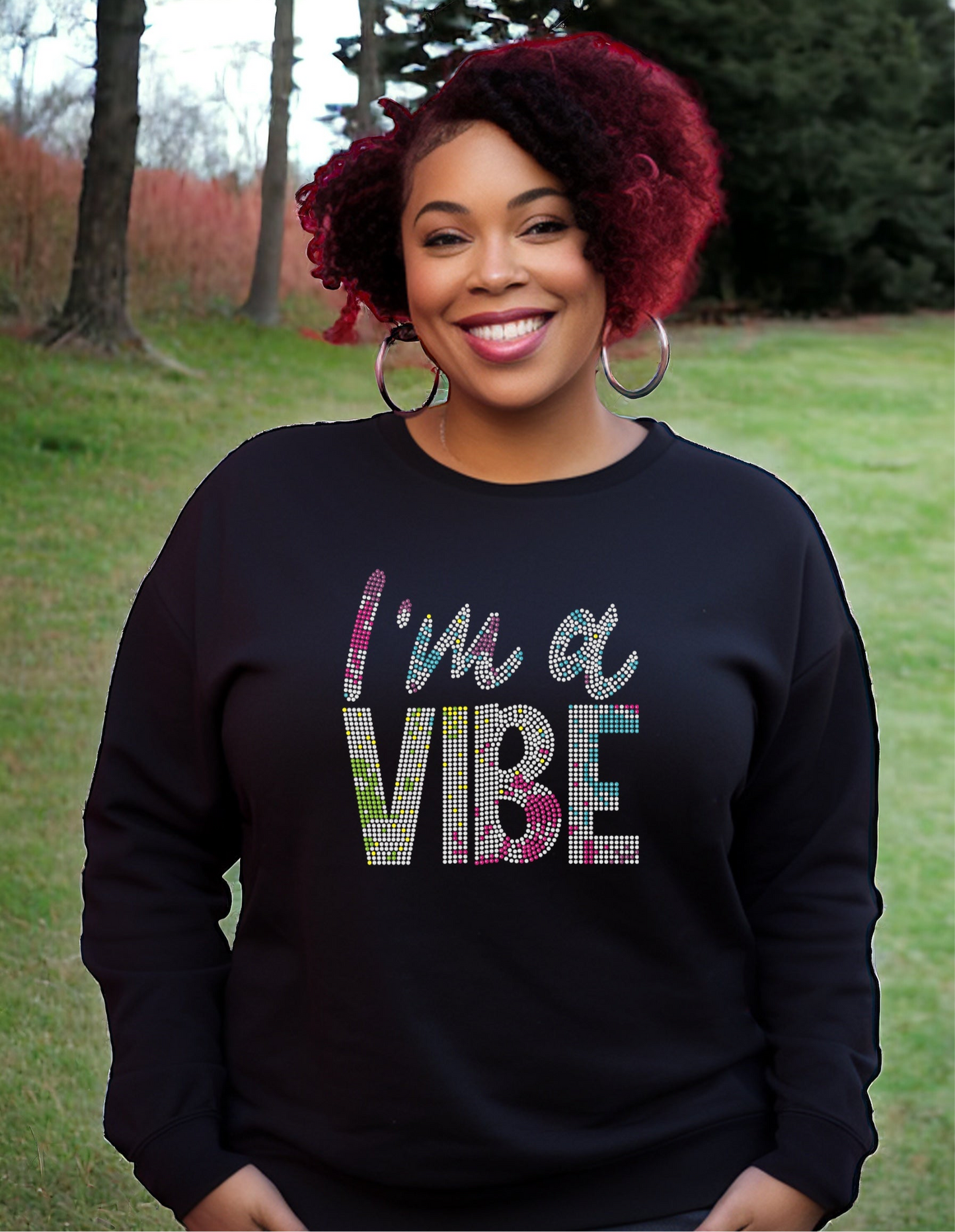 I’m a Vibe Rhinestone Unisex Sweatshirt