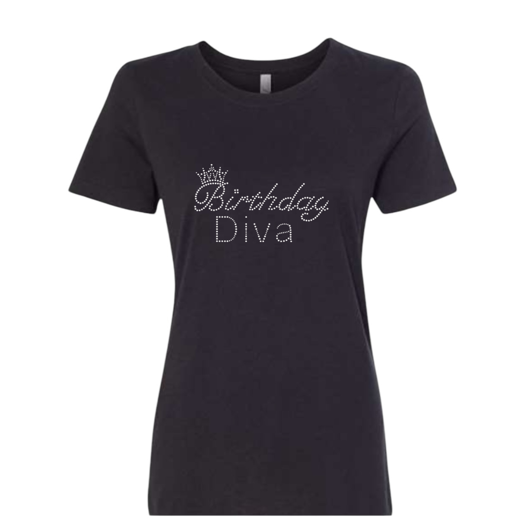 Birthday Diva Bling T-Shirt