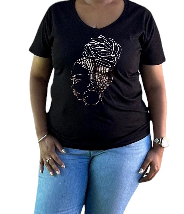 Sista Bun Rhinestone T-Shirt