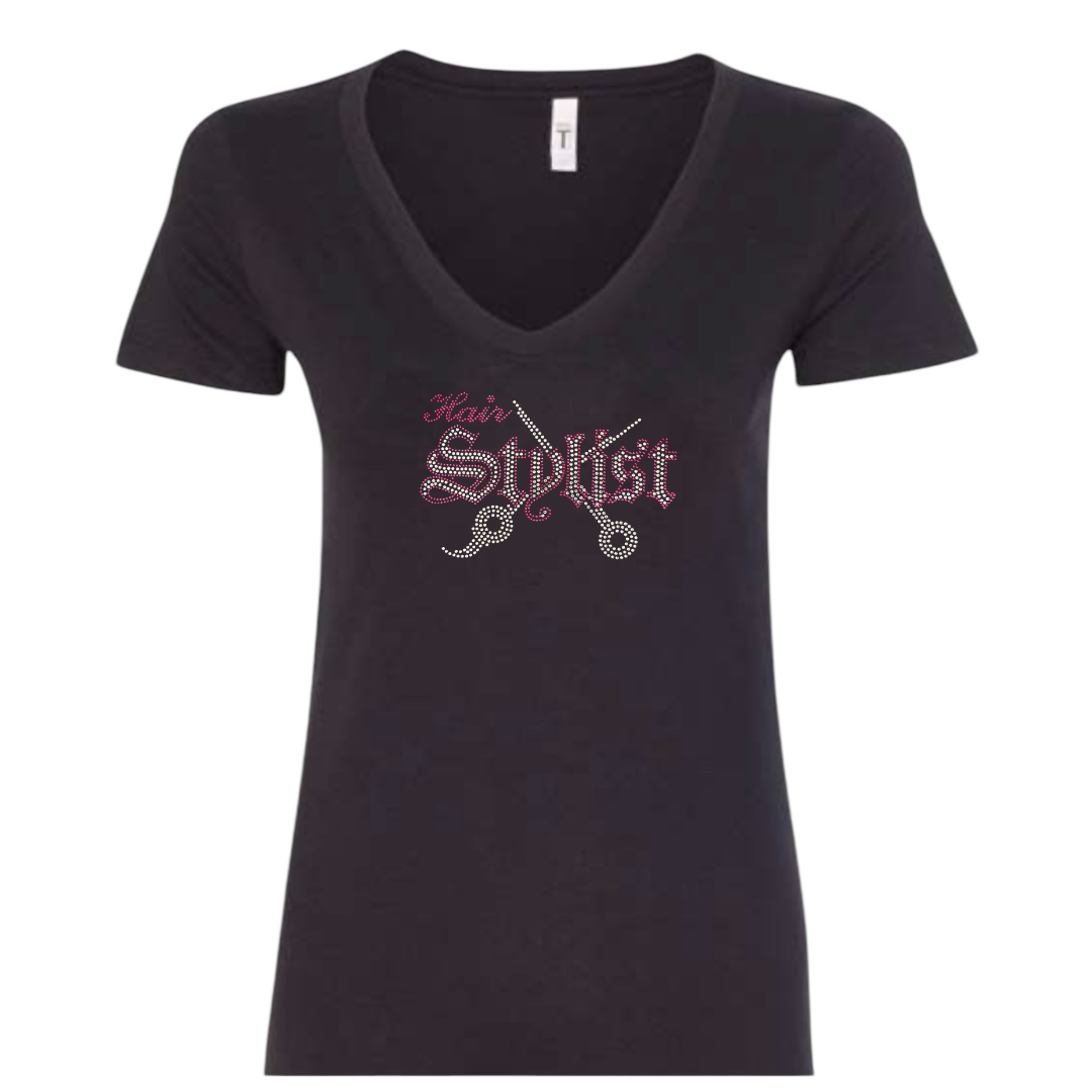Hair Stylist Rhinestone Design