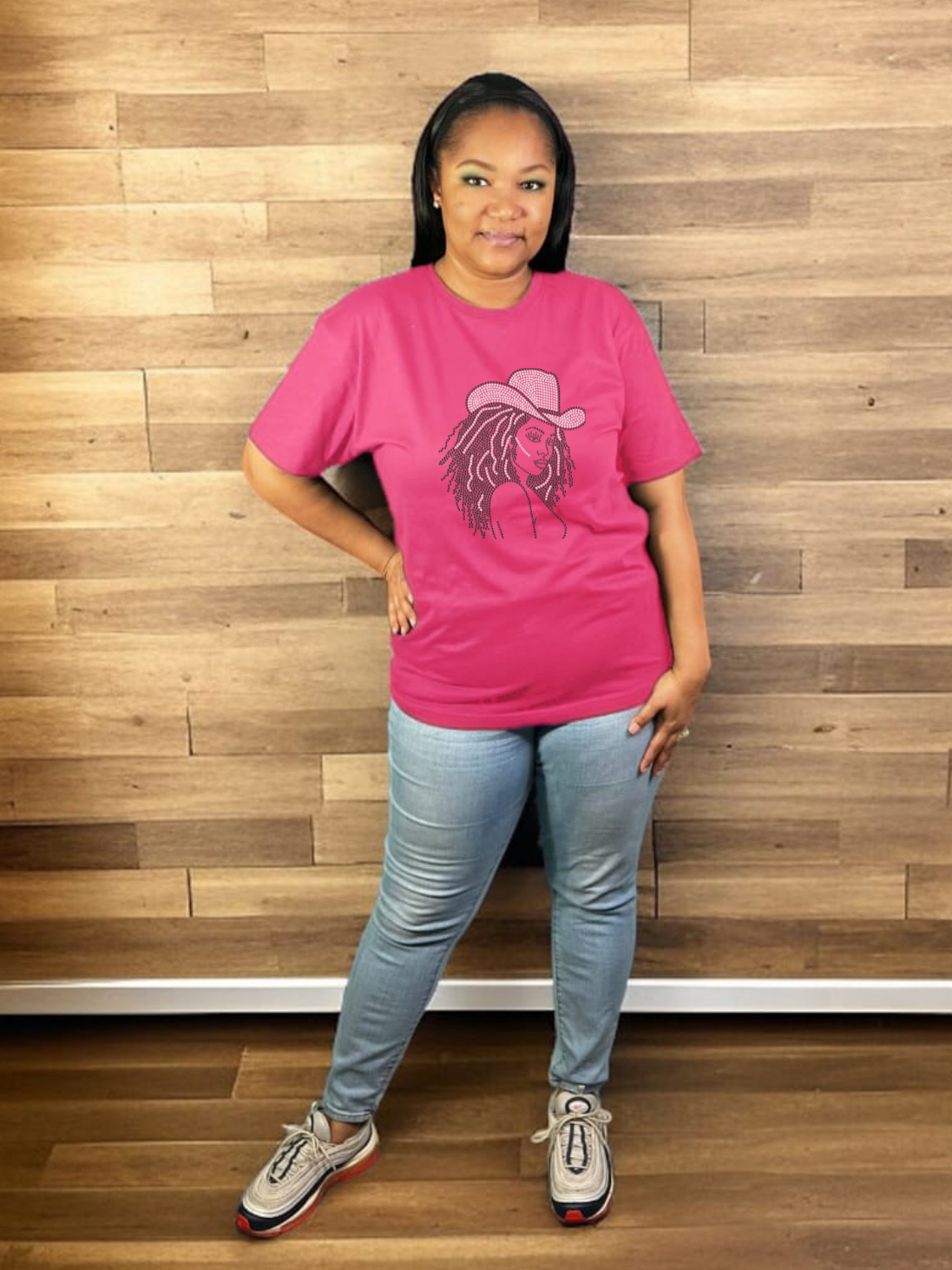 Loc Queen Colorful Cowgirl Rhinestone T-Shirts