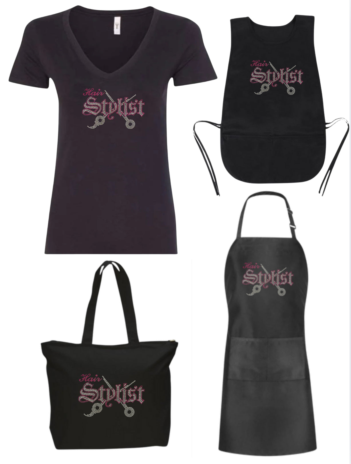 Hair Stylist Rhinestone Design