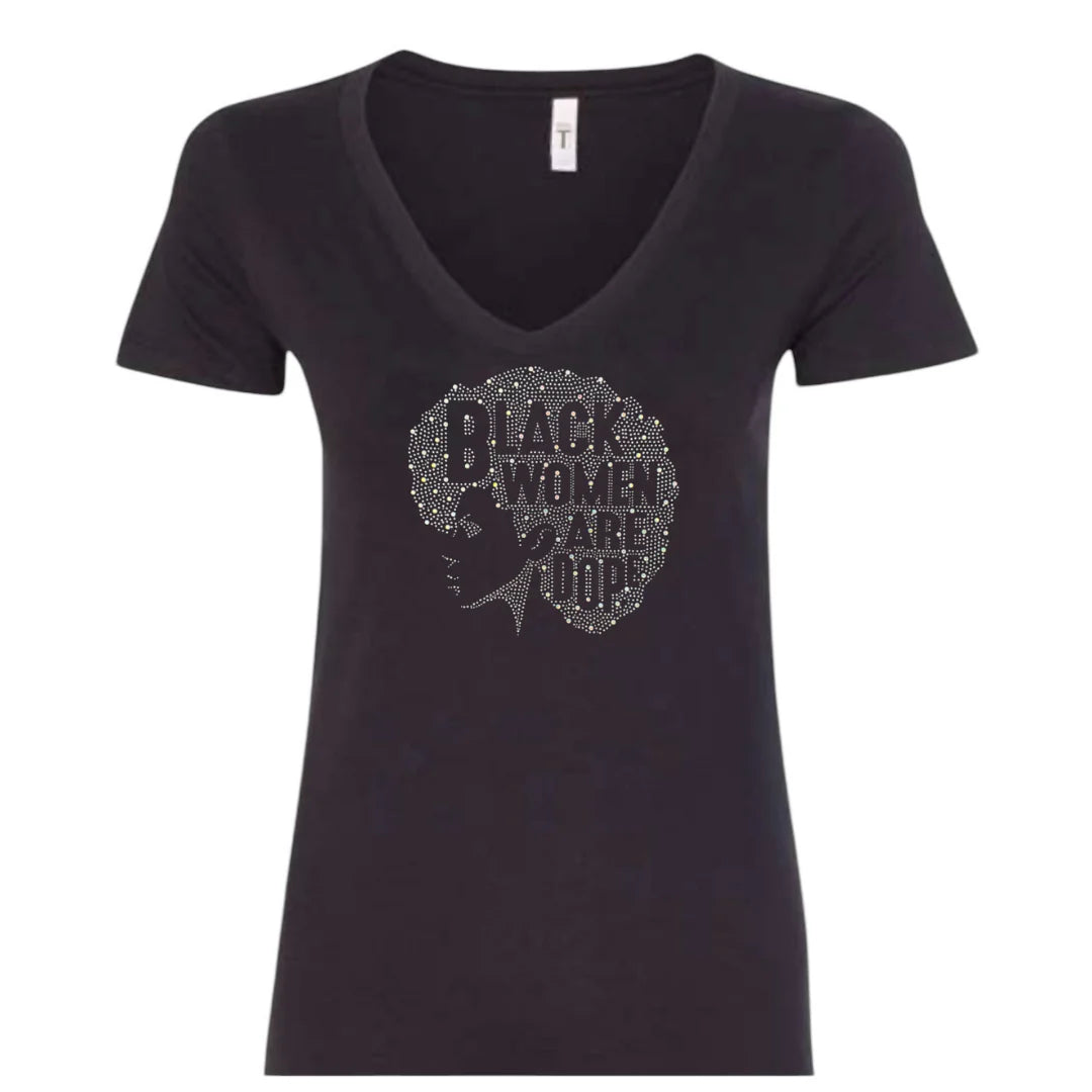 Flash Sale Black Women Are Dope Rhinestone T-Shirt
