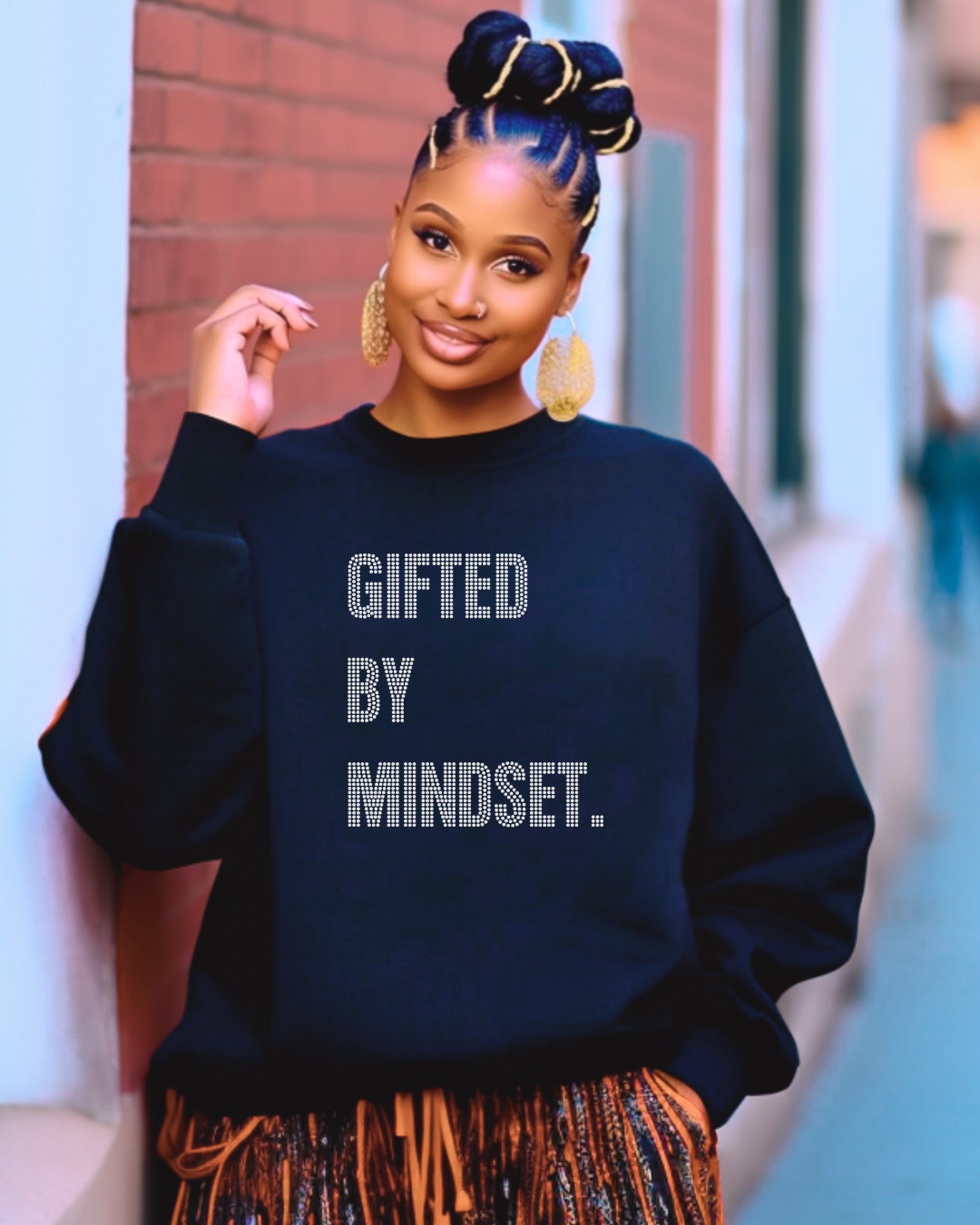 Gifted by Mindset Rhinestone Sweatshirt