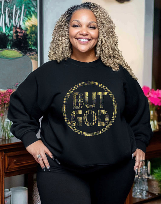 Gold But God Rhinestone Unisex Sweatshirt