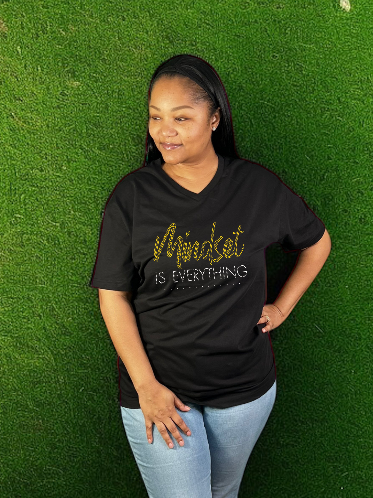 Mindset is Everything Rhinestone T-Shirt