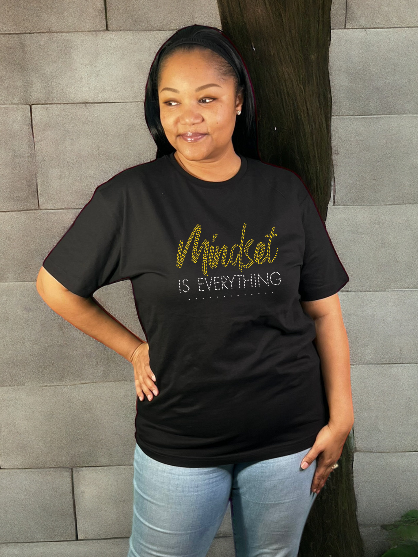 Mindset is Everything Rhinestone T-Shirt
