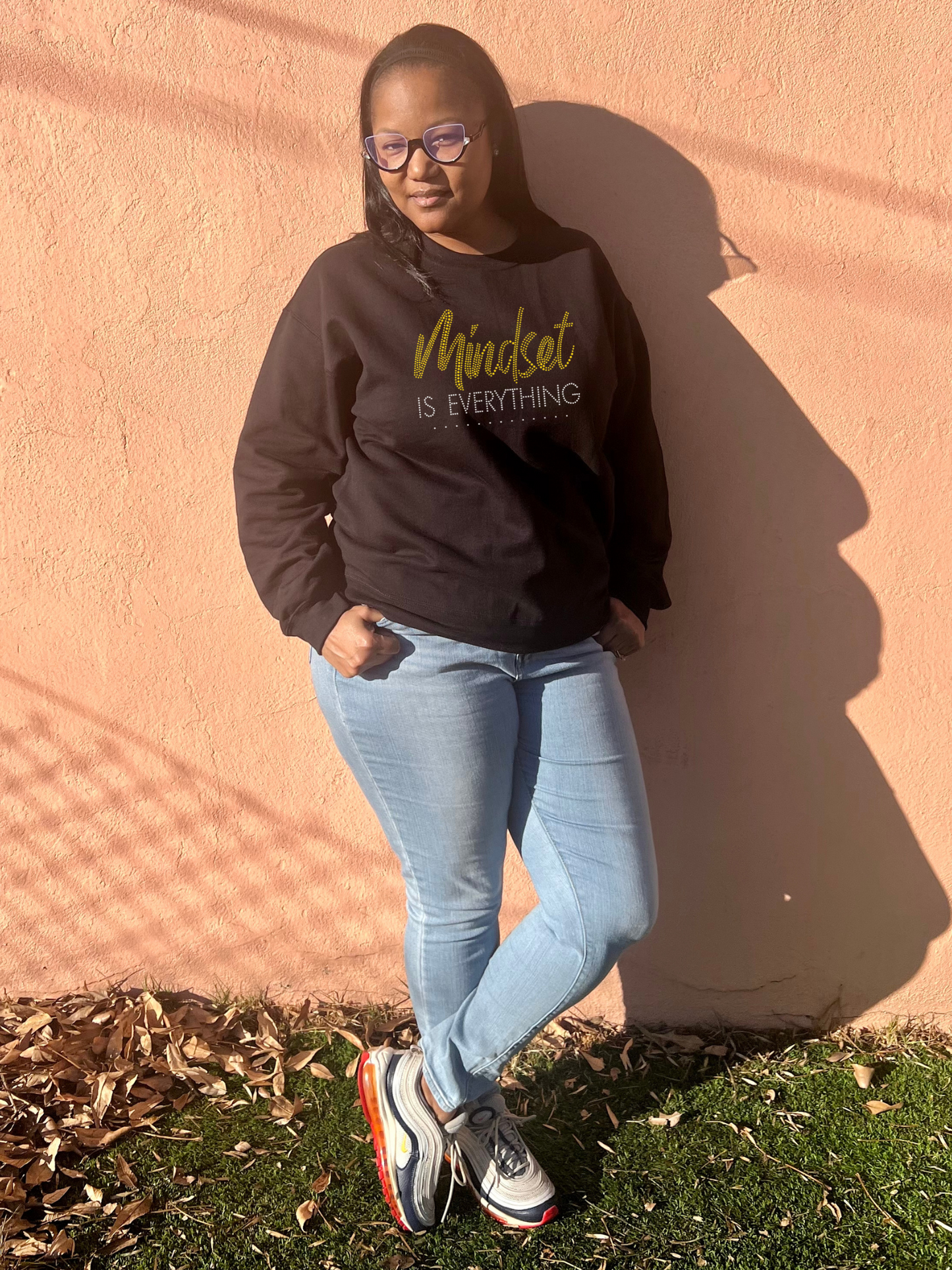 Mindset is Everything Rhinestone Unisex Sweatshirt