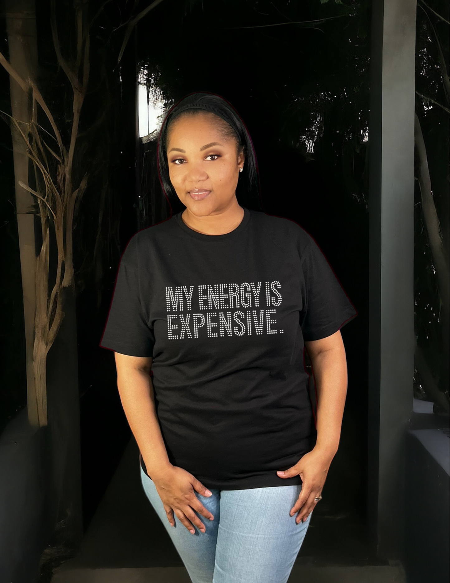 My Energy is Expensive Rhinestone T-Shirt