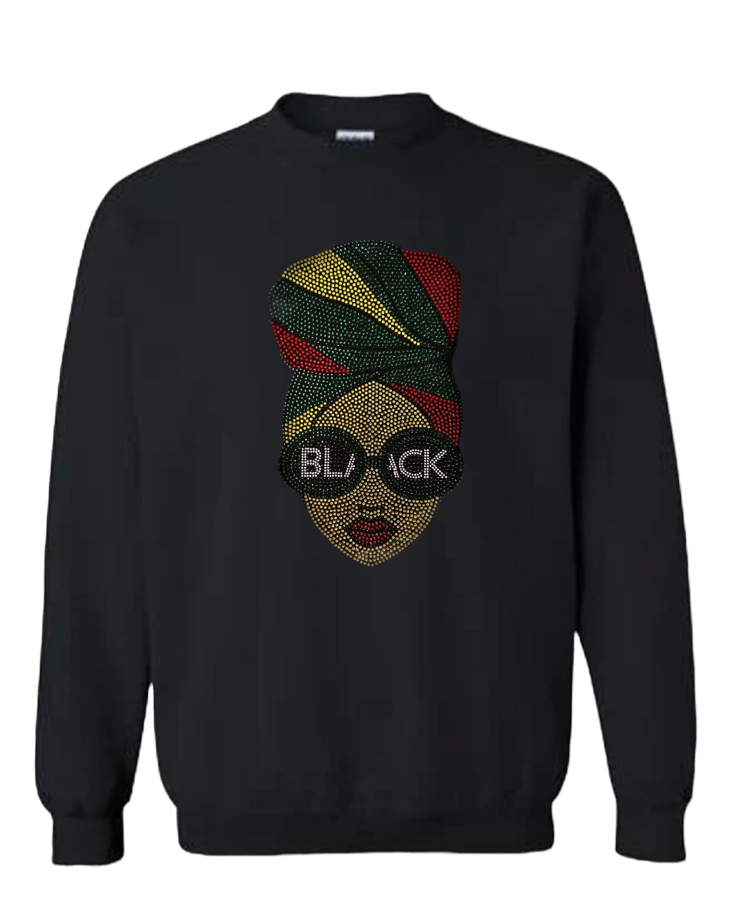 Green Headwrap Queen Rhinestone Unisex Sweatshirt