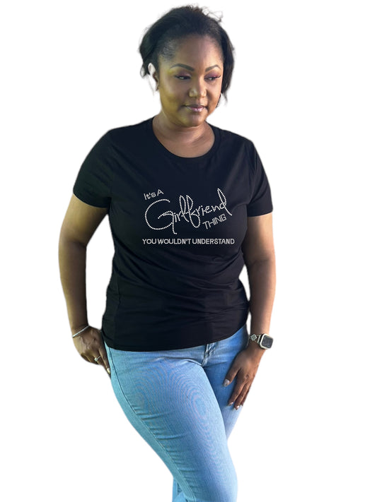 It’s A Girlfriend Thing Women's Fitted Rhinestone T-shirt