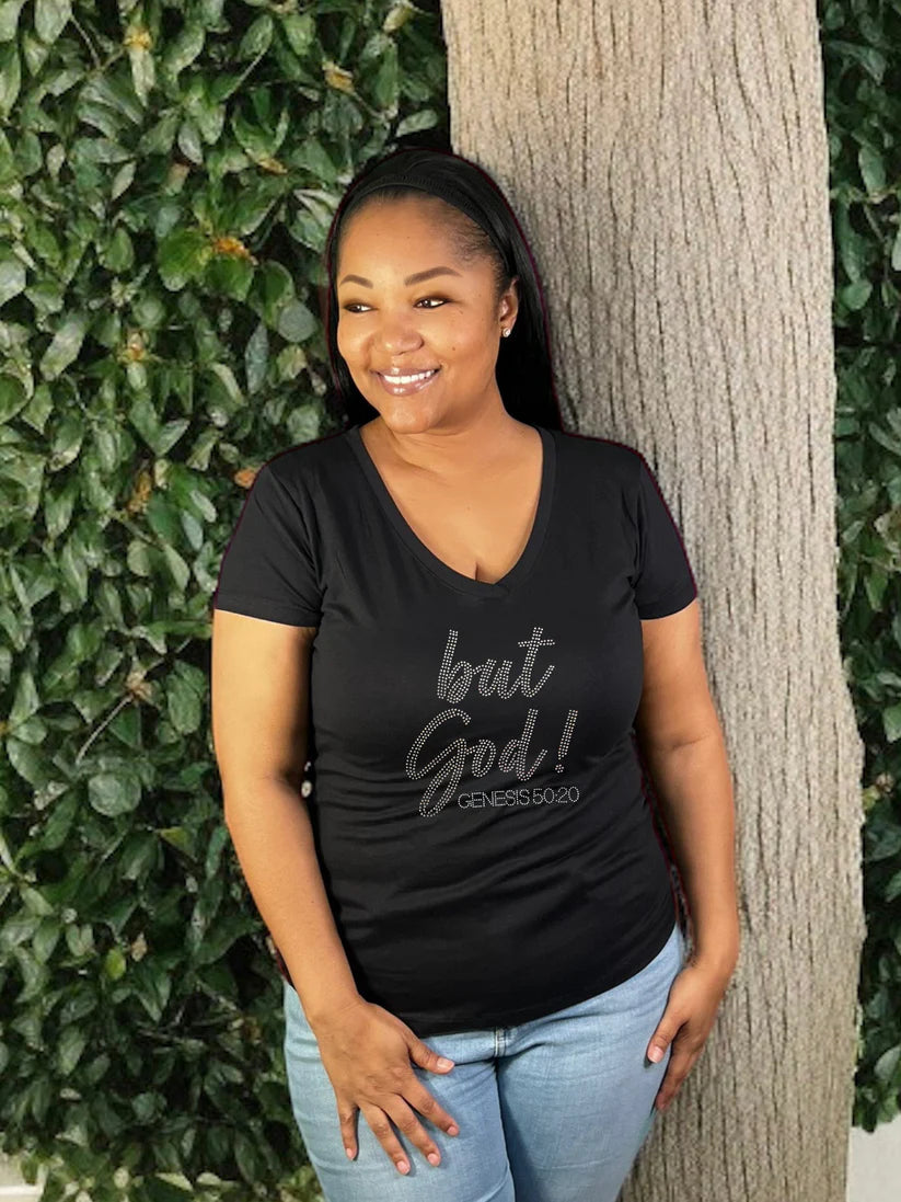 but God Rhinestone T-Shirt