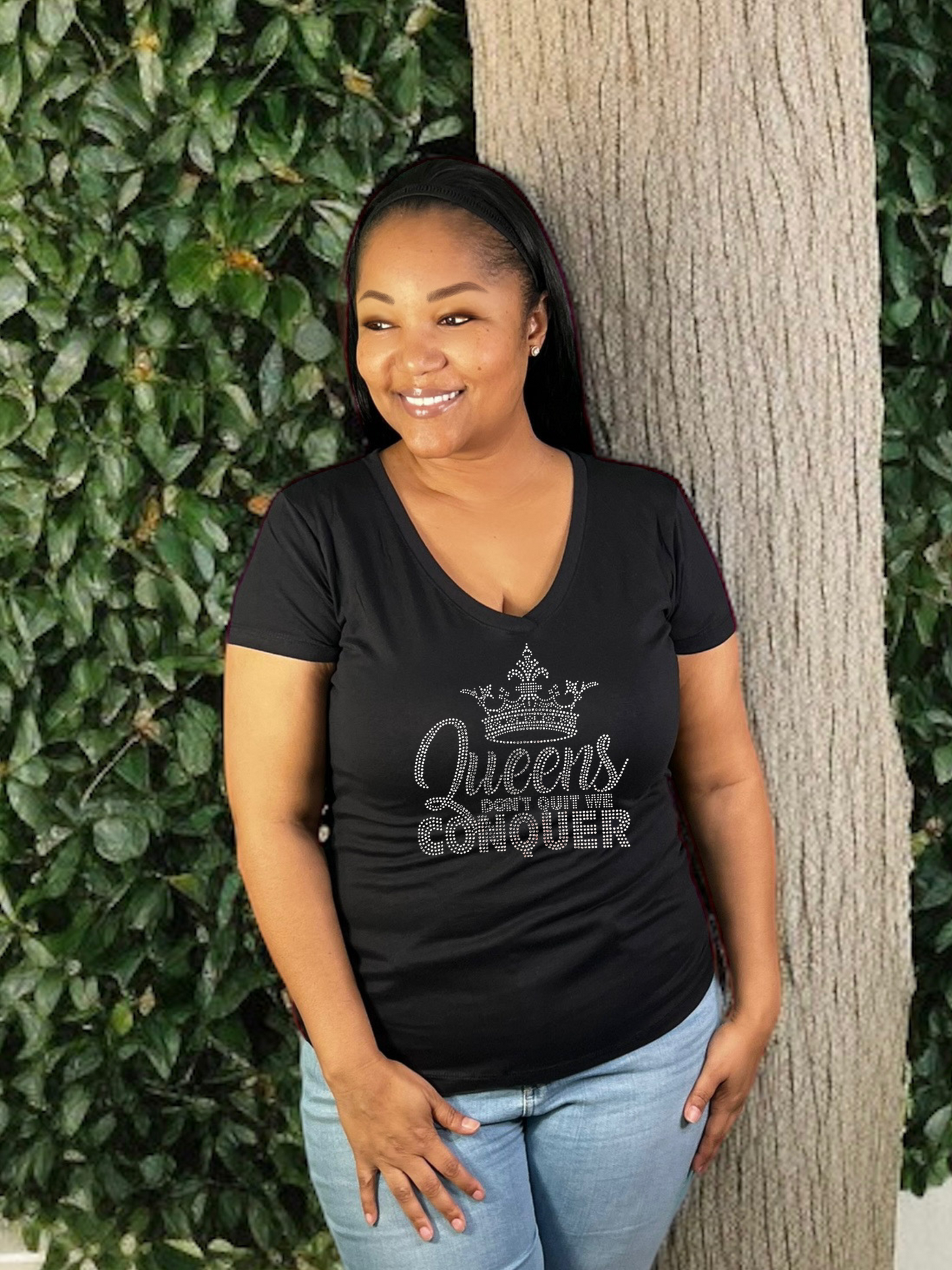 Queens Don’t Quit Rhinestone T-Shirt