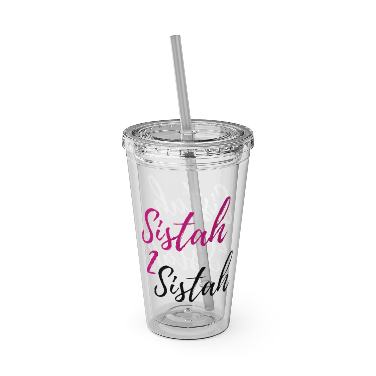 Sistah 2 Sistah Tumbler with Straw, 16oz
