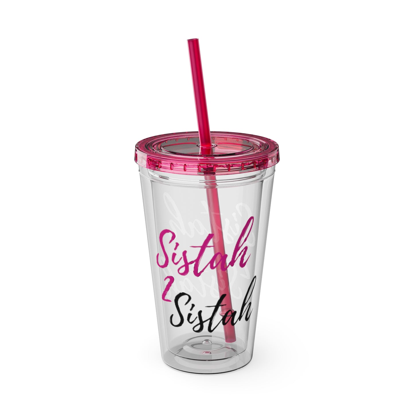 Sistah 2 Sistah Tumbler with Straw, 16oz