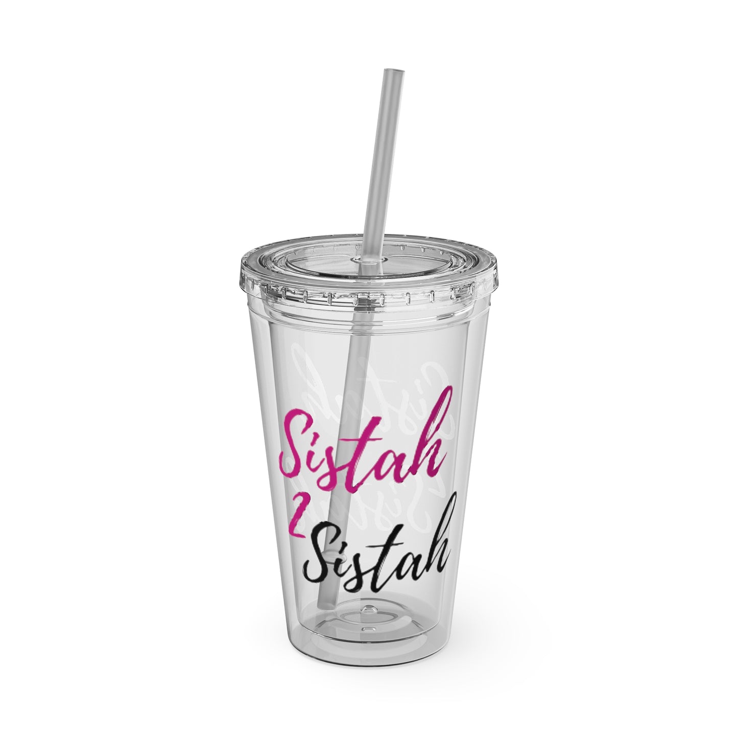 Sistah 2 Sistah Tumbler with Straw, 16oz