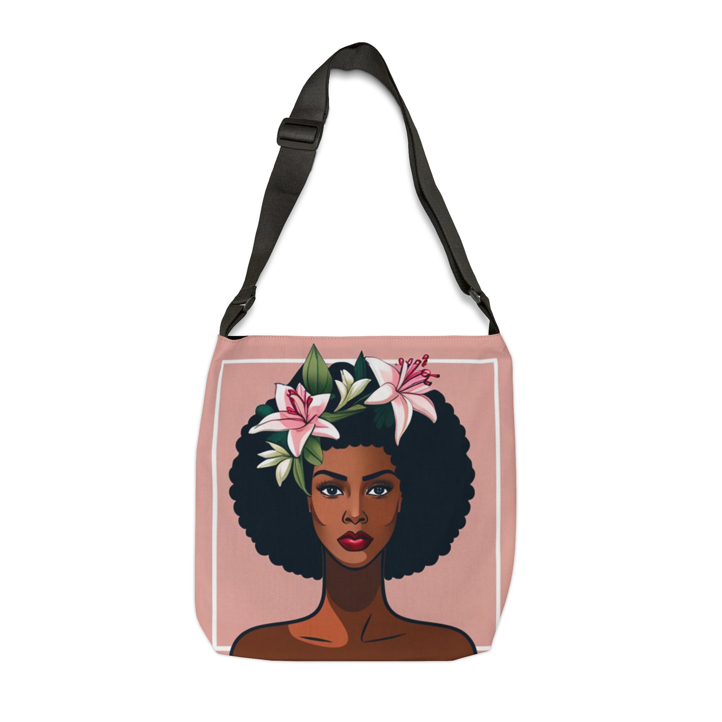 Lillies and Afros Adjustable Tote Bag