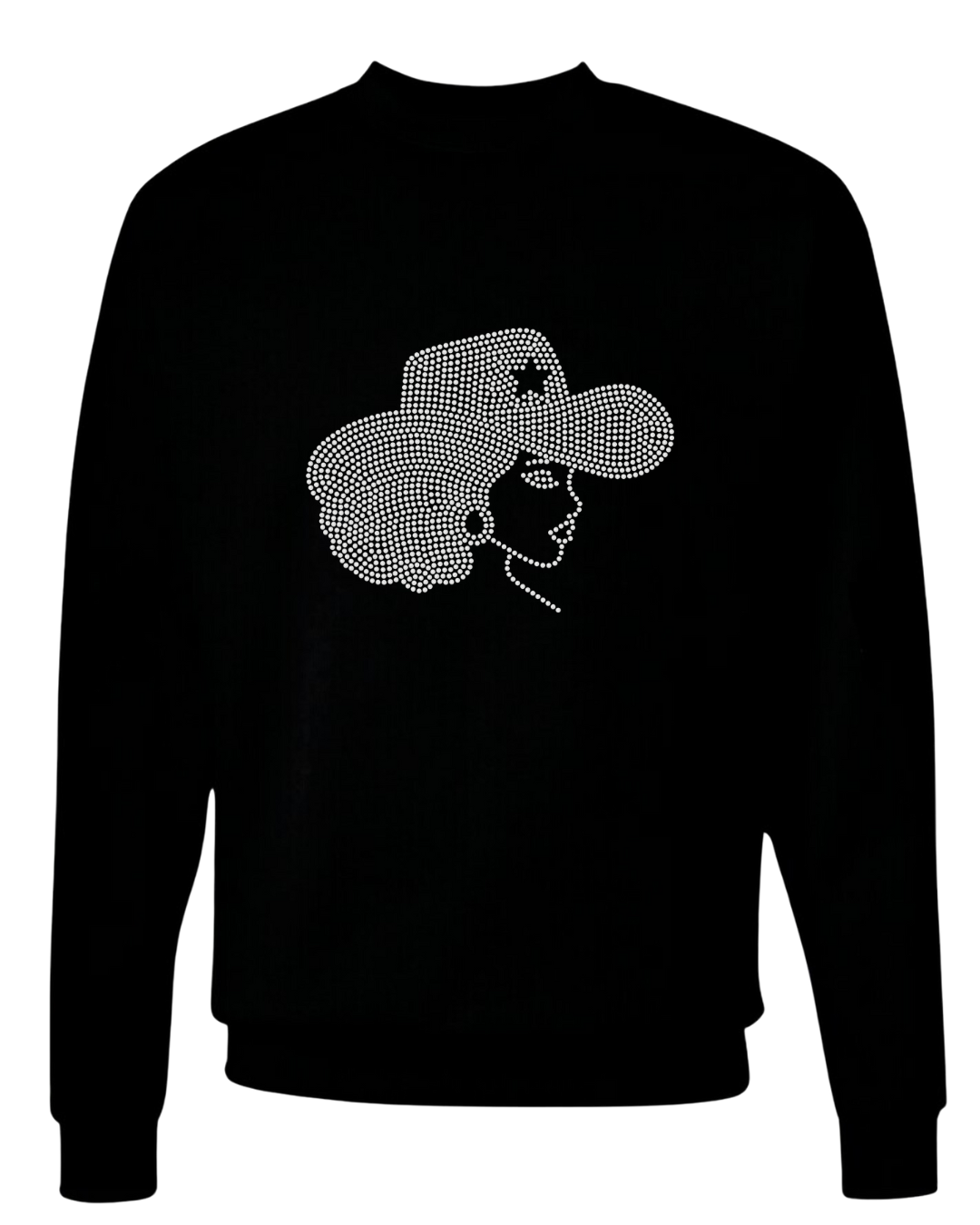 Afro Cowgirl Rhinestone Sweatshirt