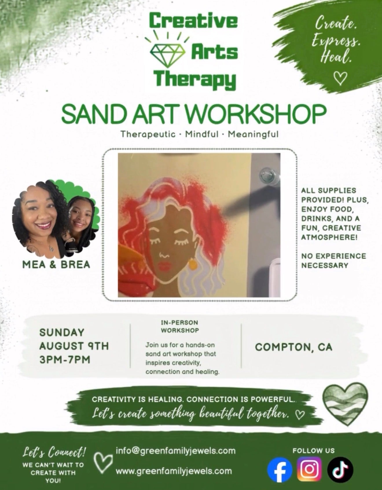 Creative Arts Therapy Workshop Sunday, 8/9