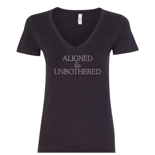Aligned & Unbothered Rhinestone T-Shirt