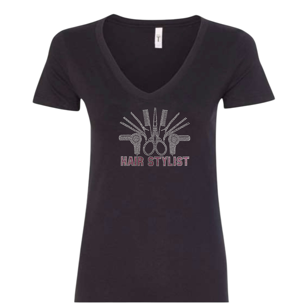 Hair Stylist Rhinestone Design