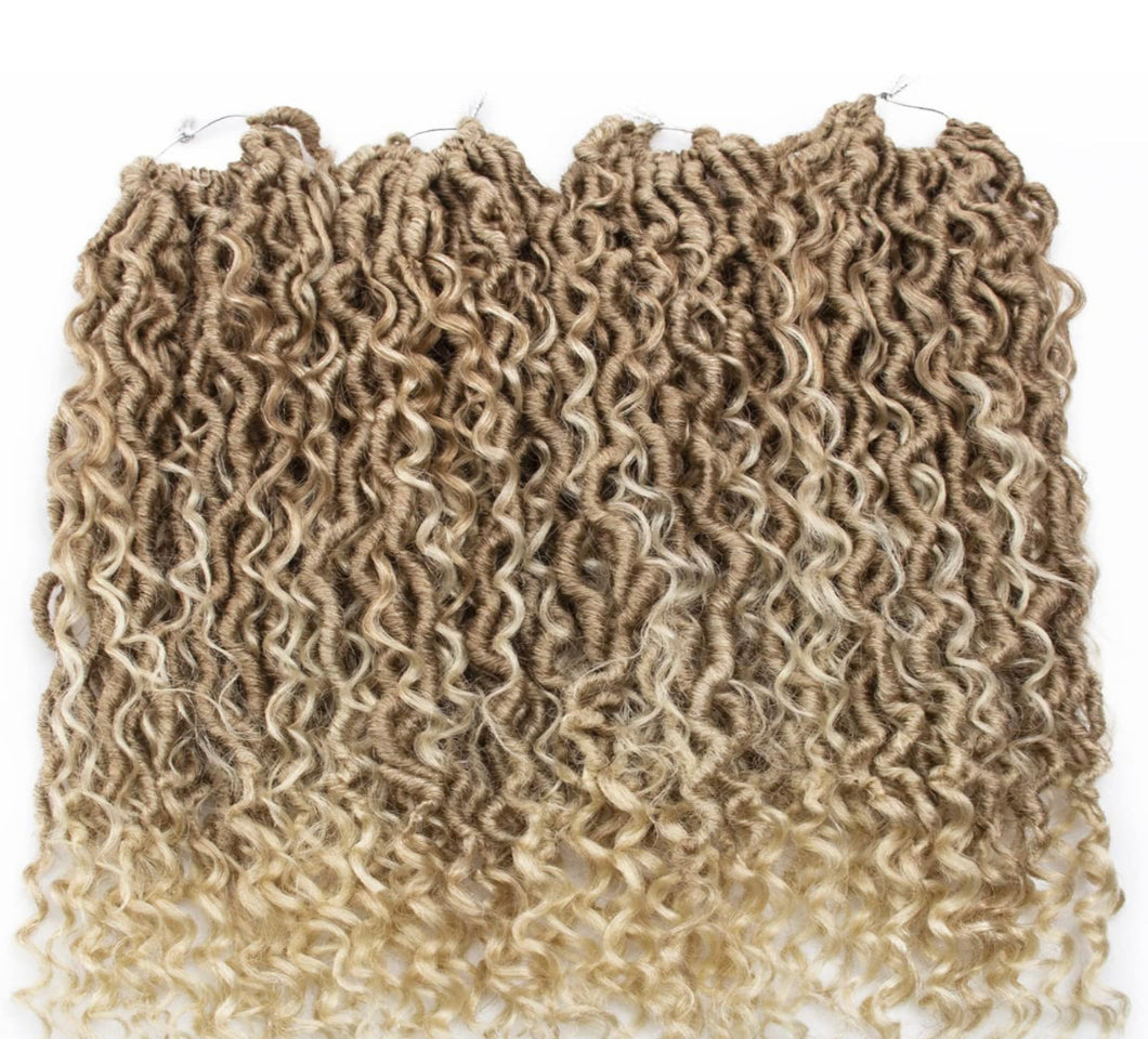 27/613 Blonde Goddess Locs Partial Headband Wig