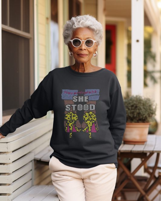 Nevertheless She Stood Rhinestone T-Shirt and Sweatshirt
