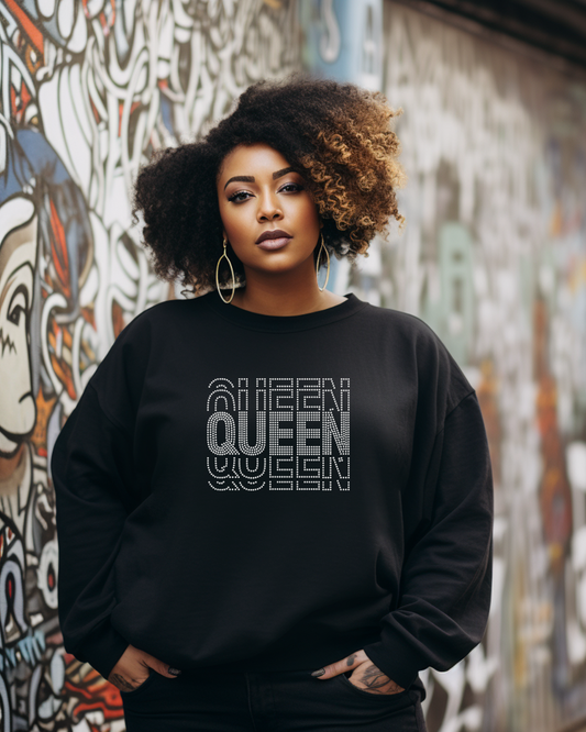 Queen Rhinestone T-Shirt and Sweatshirt