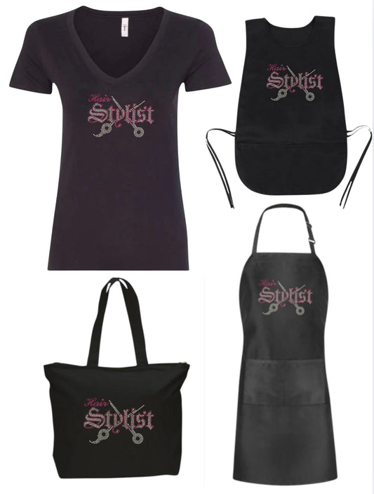 Hair Stylist Rhinestone Design