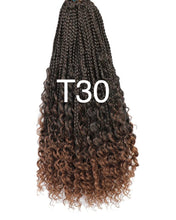 T1B/30 Light Auburn Brown Goddess Braids Partial Headband Wig