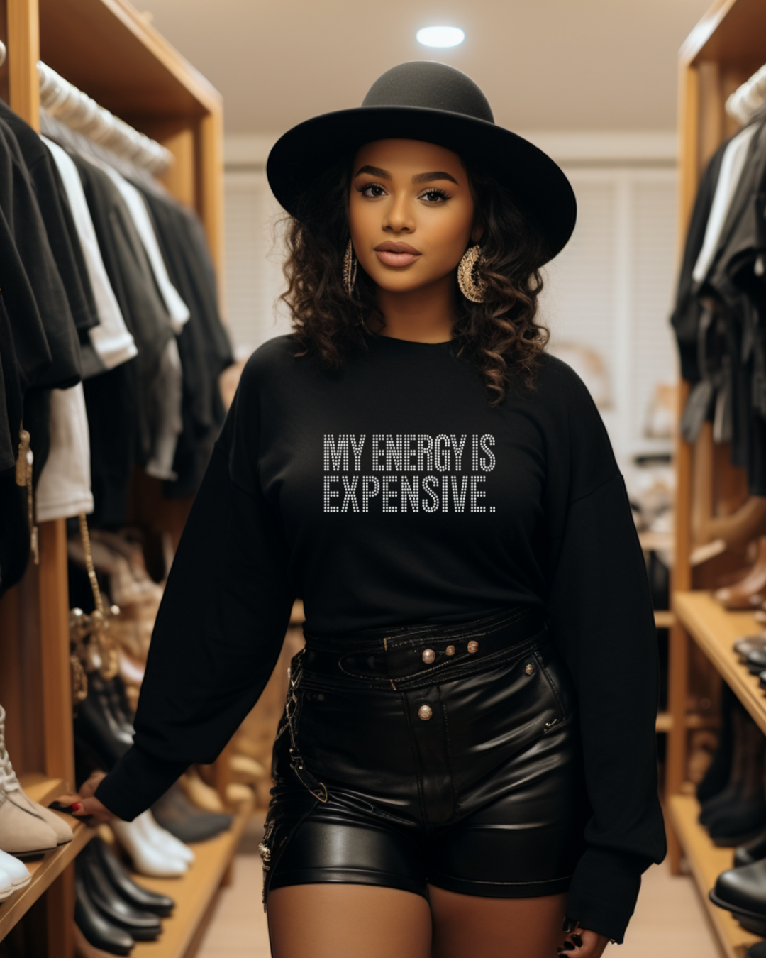 My Energy is Expensive Rhinestone Sweatshirt
