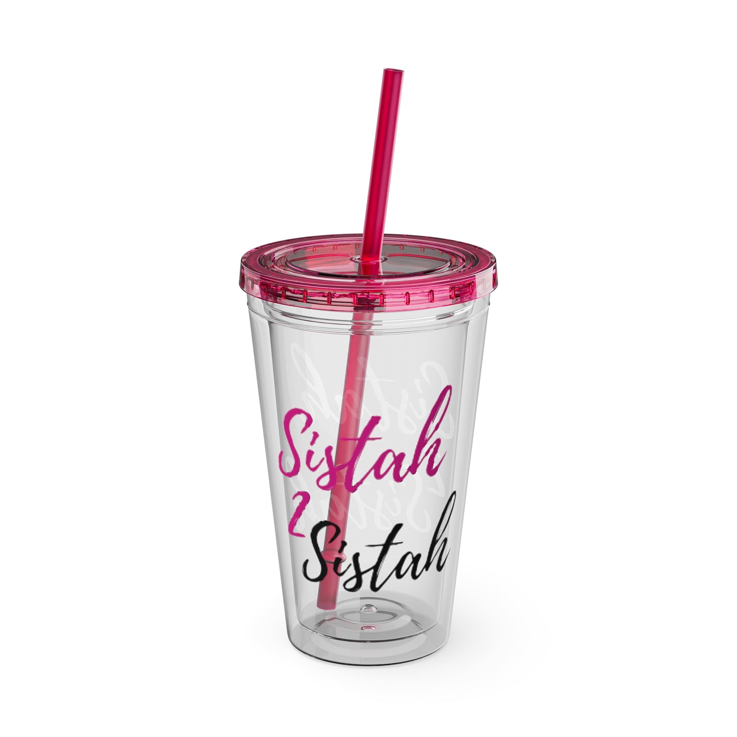Sistah 2 Sistah Tumbler with Straw, 16oz