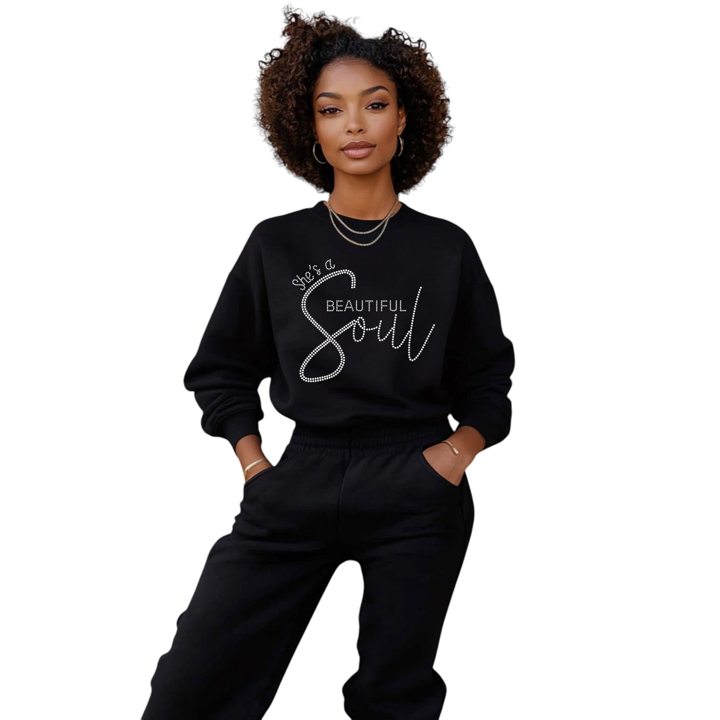 She’s A Beautiful Soul Rhinestone Unisex Sweatshirt