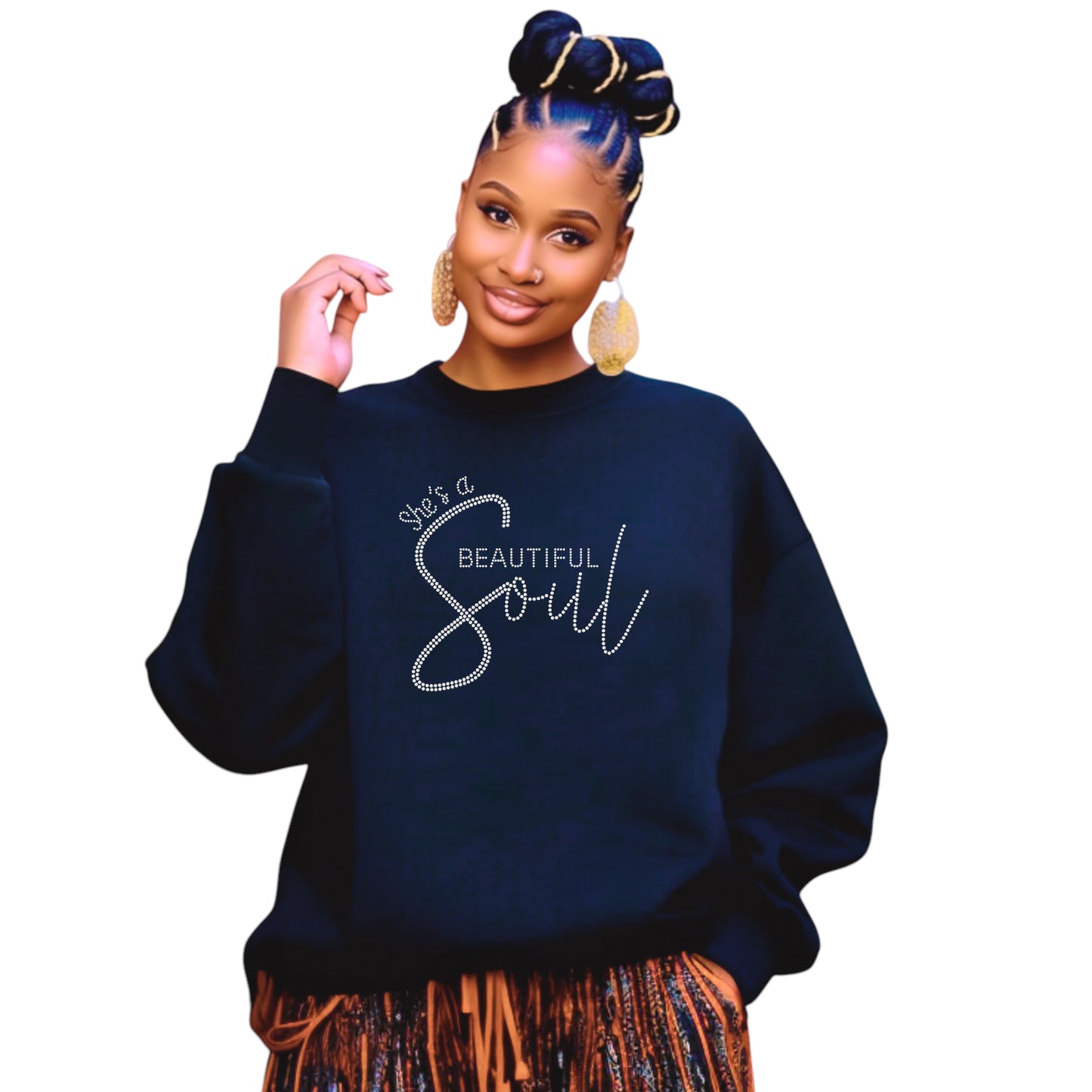 She’s A Beautiful Soul Rhinestone Unisex Sweatshirt