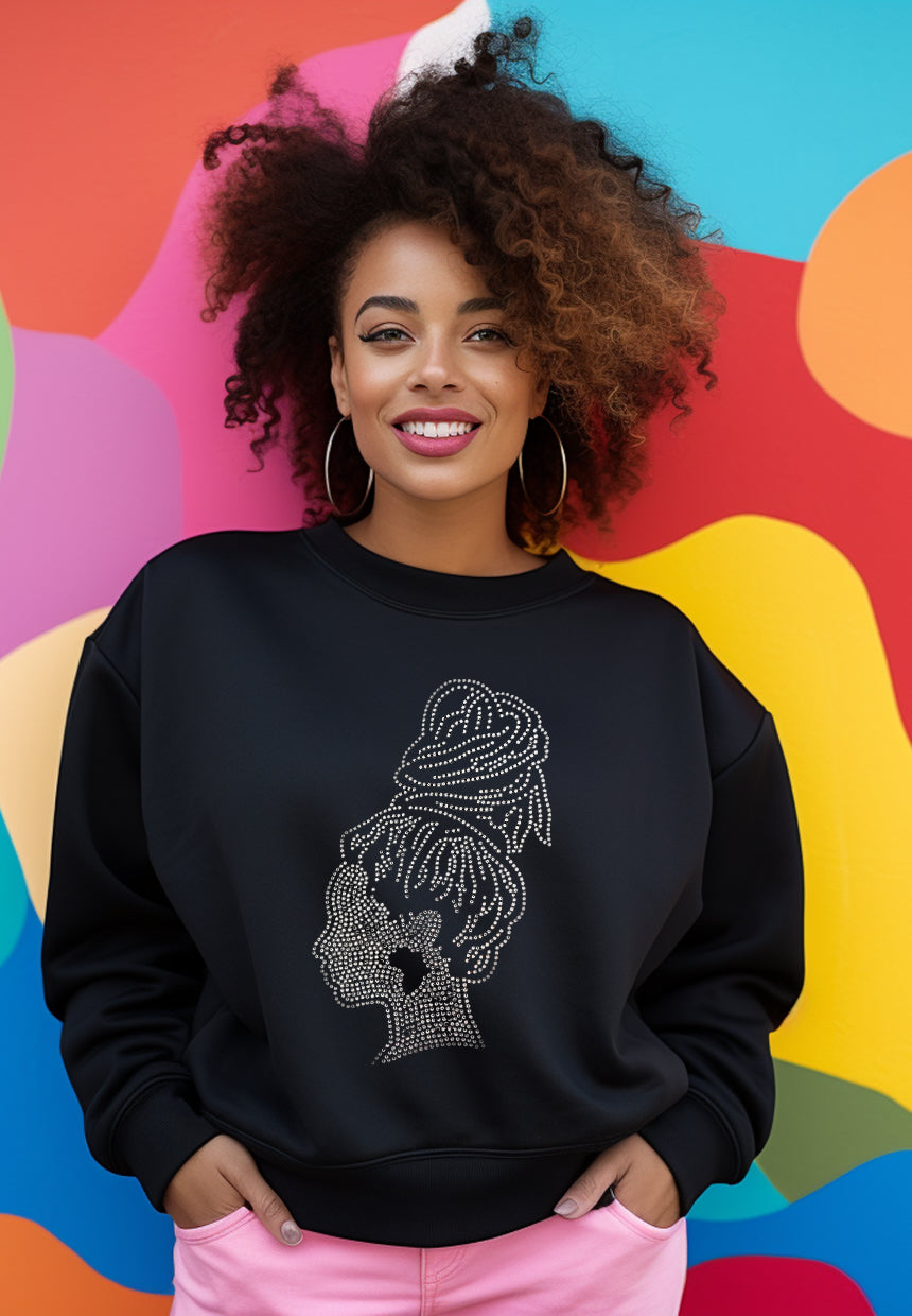 Loc Queen Rhinestone Unisex Sweatshirt