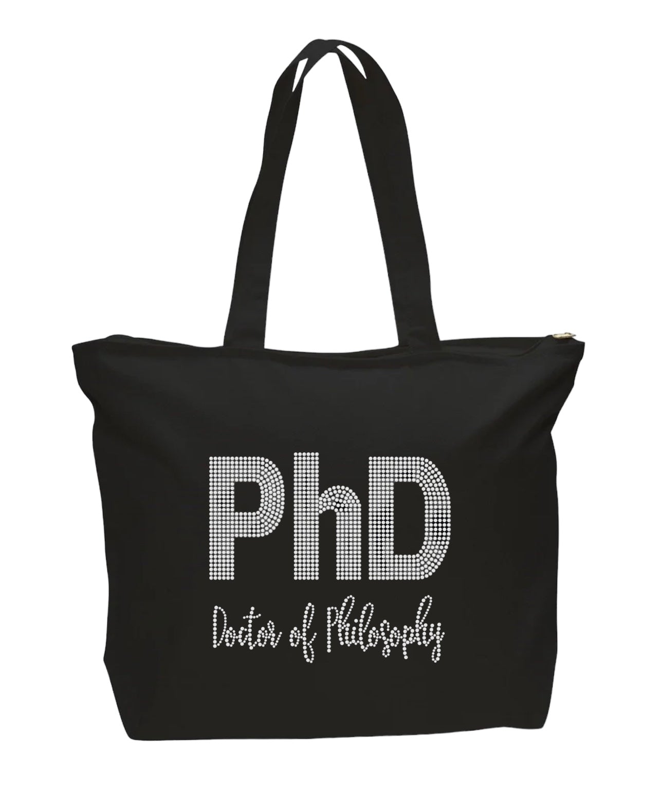 PhD Doctor of Philosophy Rhinestone Tote Bag