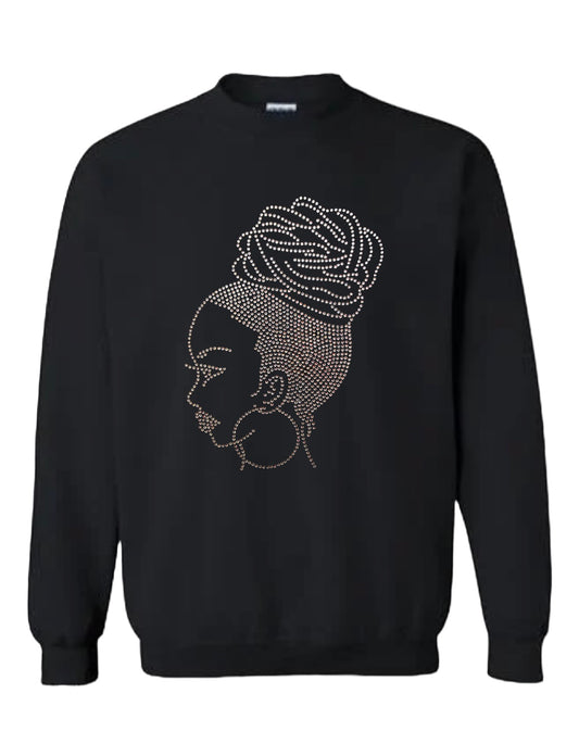 Sista Bun Rhinestone Unisex Sweatshirt