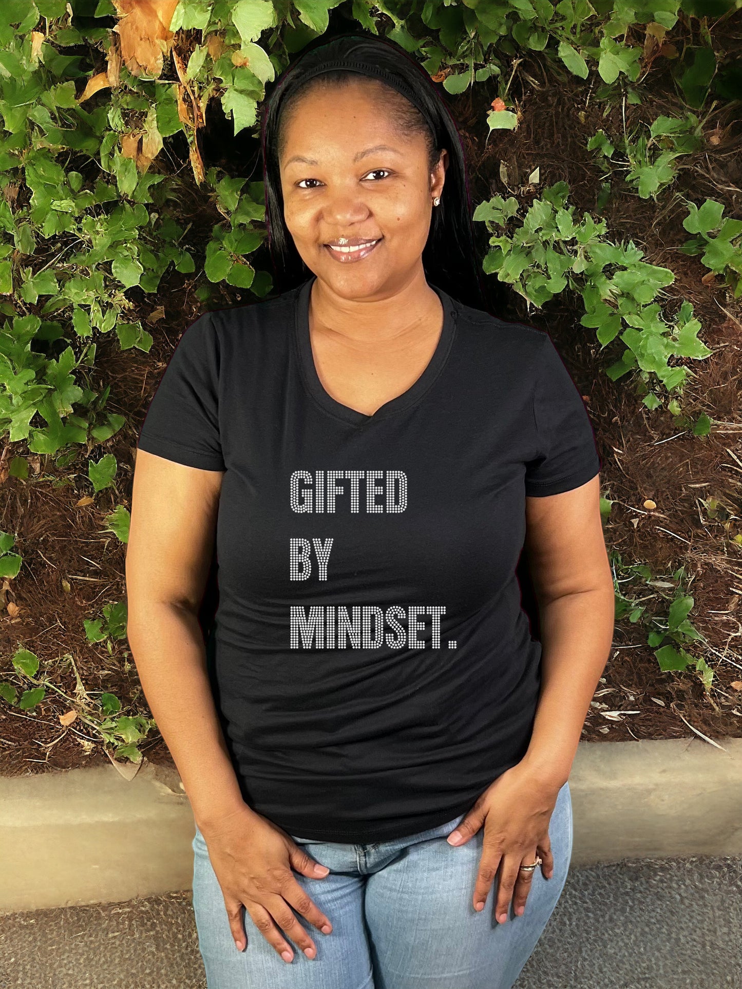 Gifted by Mindset Rhinestone T-Shirt