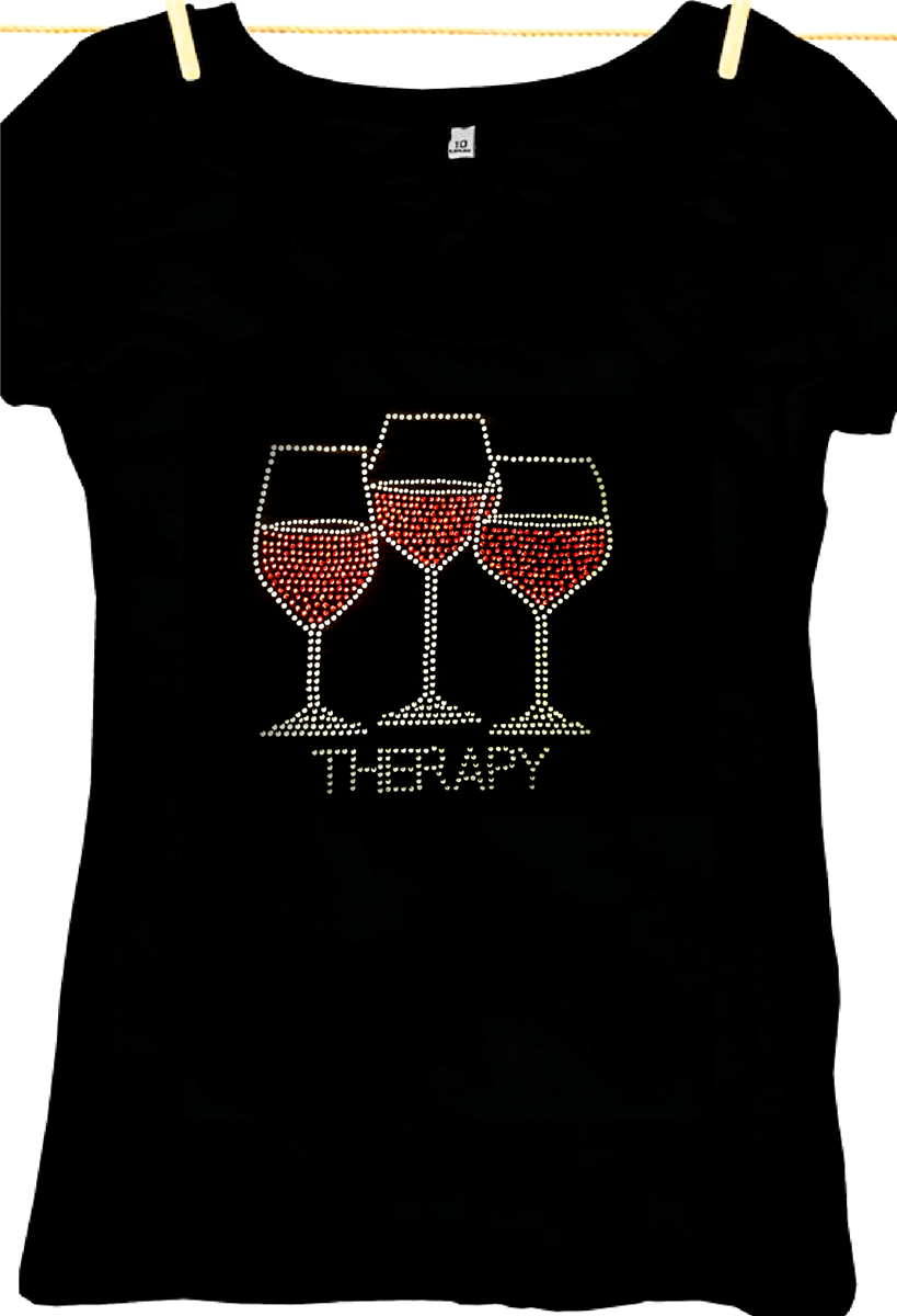 Wine Therapy - Half Sleeves T Shirt