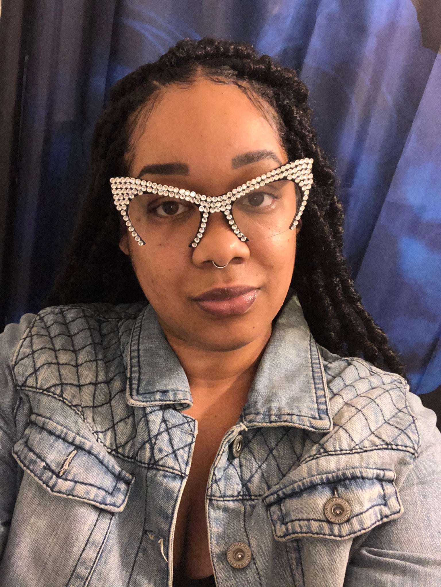 Rhinestone cat eye store glasses