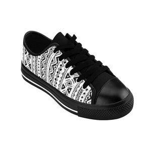 Black & White Tribal Low Top Sneakers
