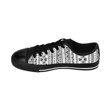 Black & White Tribal Low Top Sneakers