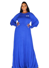 Plus Size The Sophisticated Long Extended Sleeve Maxi Dress