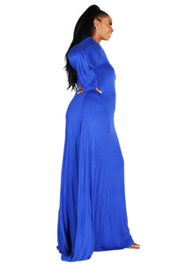 Plus Size The Sophisticated Long Extended Sleeve Maxi Dress